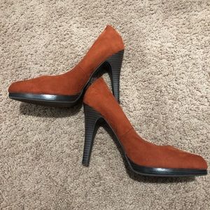 Orange high heels